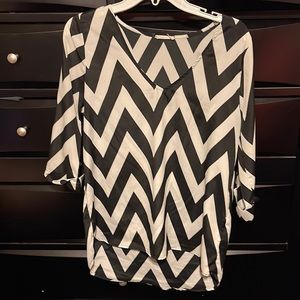 Black and cream shirt